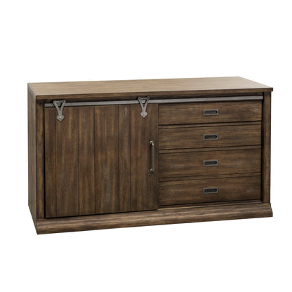 Stone Brook - Computer Credenza - Dark Brown - Hornell Furniture Outlet