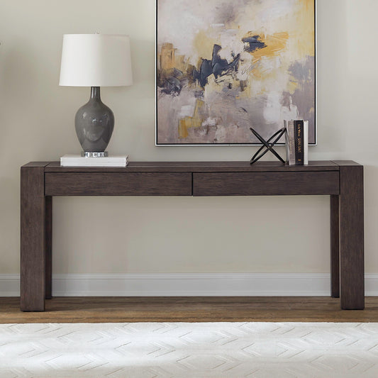 Cascade Falls - Accent Console Table - Satin Espresso - Hornell Furniture Outlet