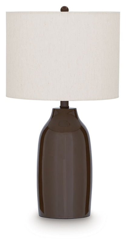 Jyler - Terracotta Table Lamp - Brown - Hornell Furniture Outlet