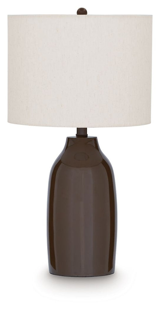 Jyler - Terracotta Table Lamp - Brown - Hornell Furniture Outlet