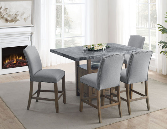 Grayson - Counter Dining Set - Distressed Wood Base - Hornell Furniture Outlet
