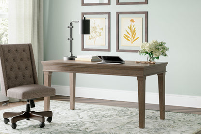 Janismore - Weathered Gray - Home Office Desk - Hornell Furniture Outlet