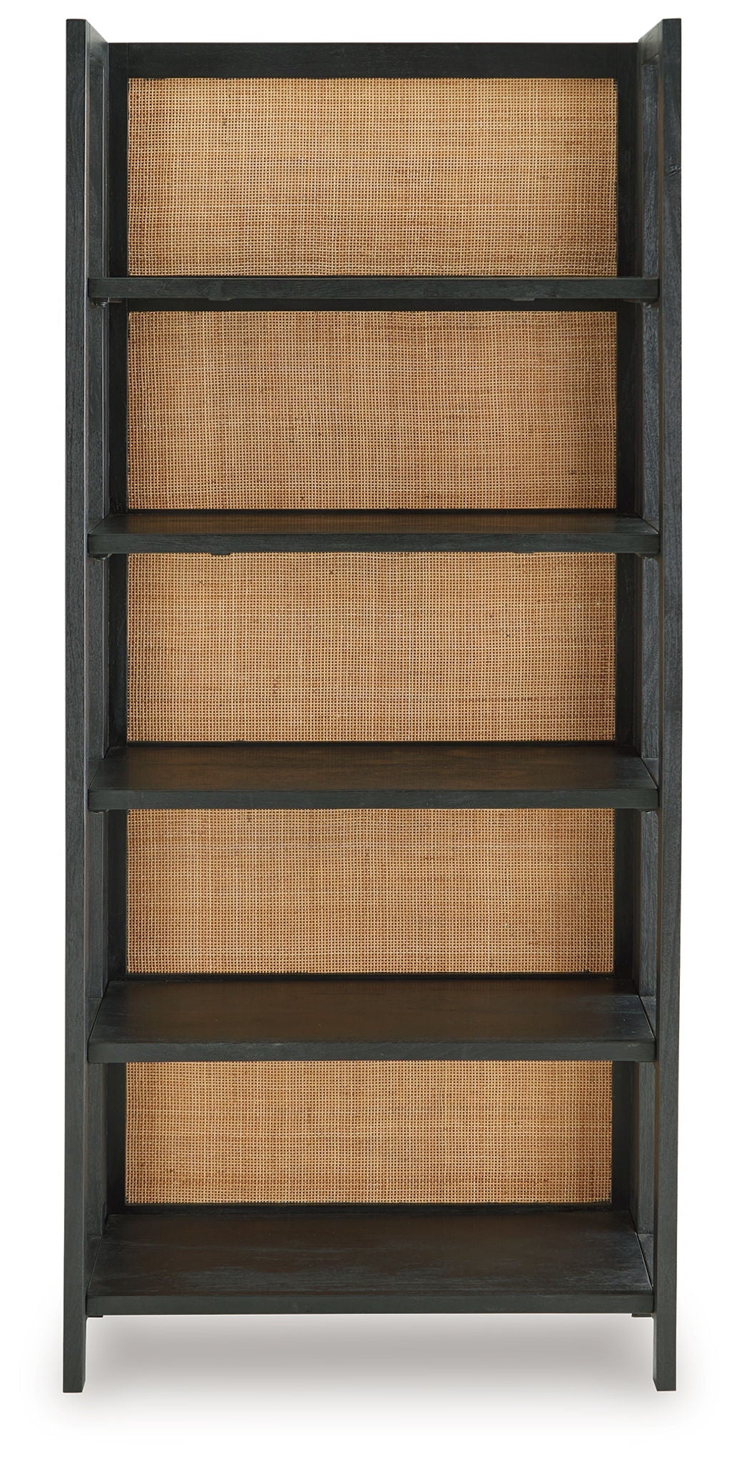 Abyard - Black / Natural - Bookcase - Hornell Furniture Outlet