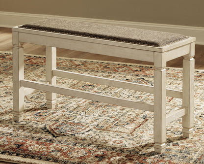 Bolanburg - DBL Counter UPH Bench - Beige - Hornell Furniture Outlet