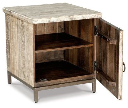 Laddford - Accent Cabinet - Shelf - Whitewash - Hornell Furniture Outlet