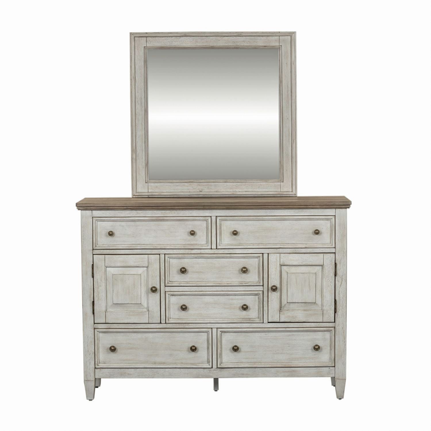 Heartland - Dresser & Mirror - White - Hornell Furniture Outlet