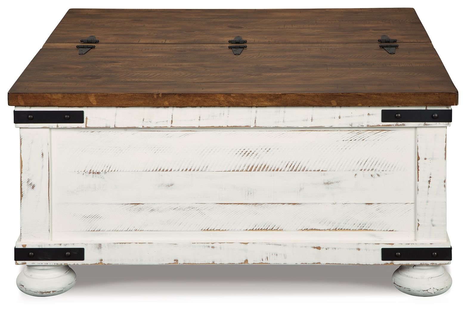 Wystfield - White / Brown - Cocktail Table with Storage - Hornell Furniture Outlet