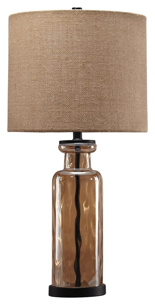 Laurentia - Champagne - Glass Table Lamp - Hornell Furniture Outlet
