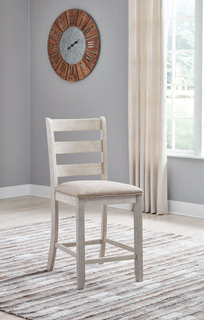Skempton - Upholstered Barstool (Set of 2) - White - Hornell Furniture Outlet