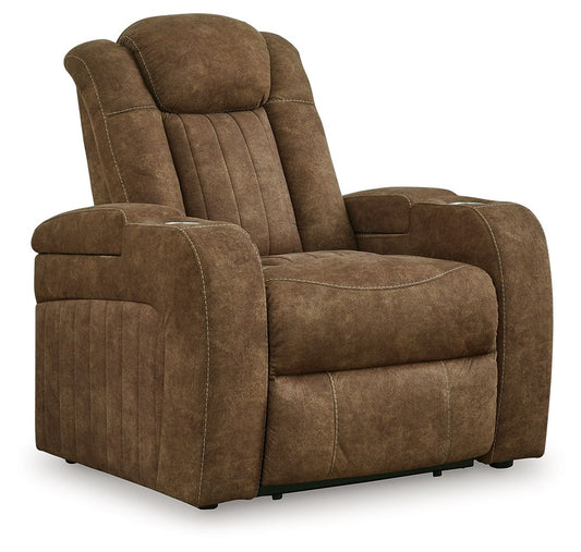 Wolfridge - Brindle - Power Recliner/Adj Headrest - Hornell Furniture Outlet