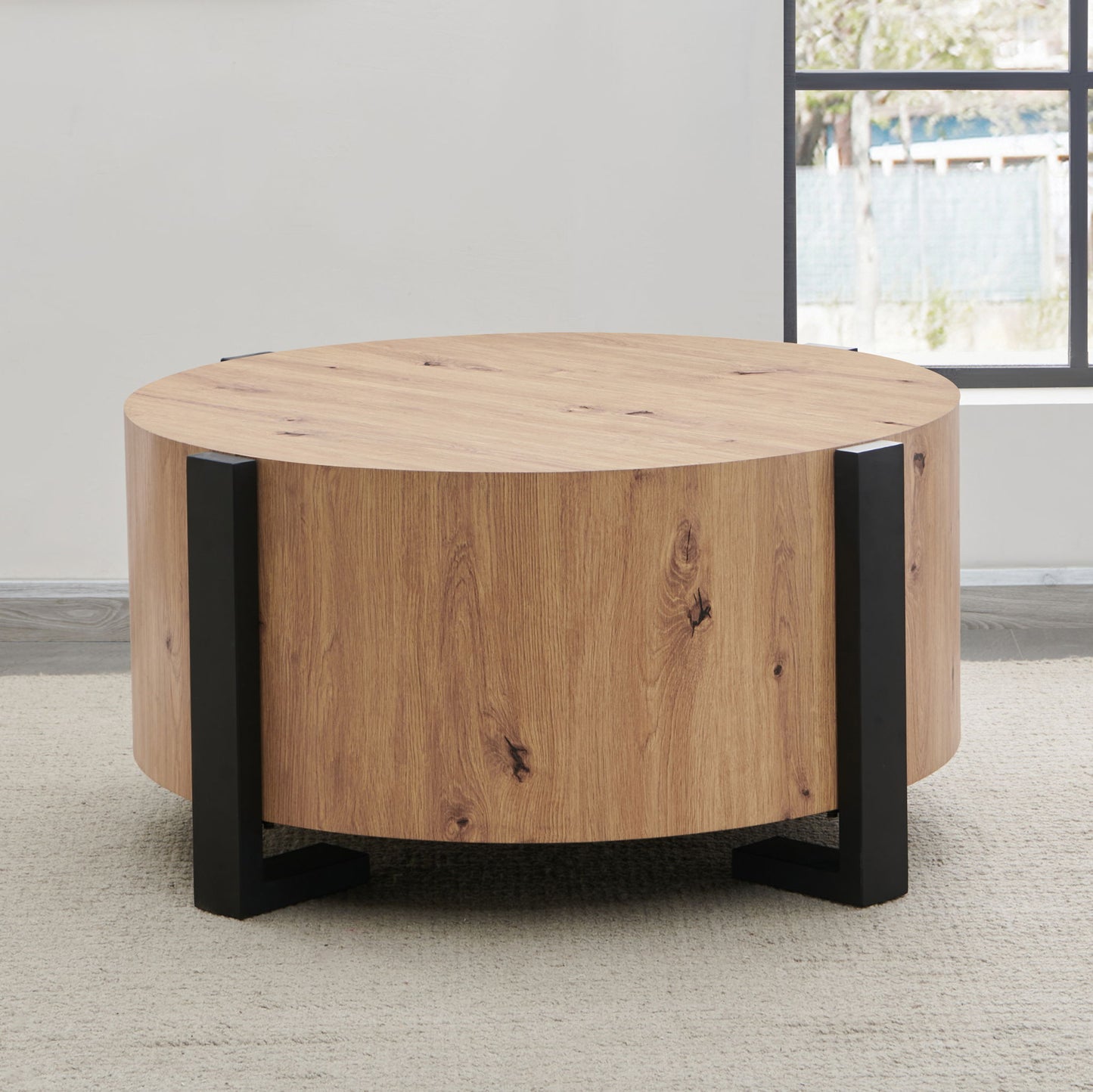 Darcie - Faux Wood Round Table - Hornell Furniture Outlet