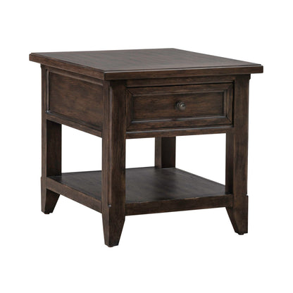 Paradise Valley - Rectangular End Table - Dark Brown - Hornell Furniture Outlet