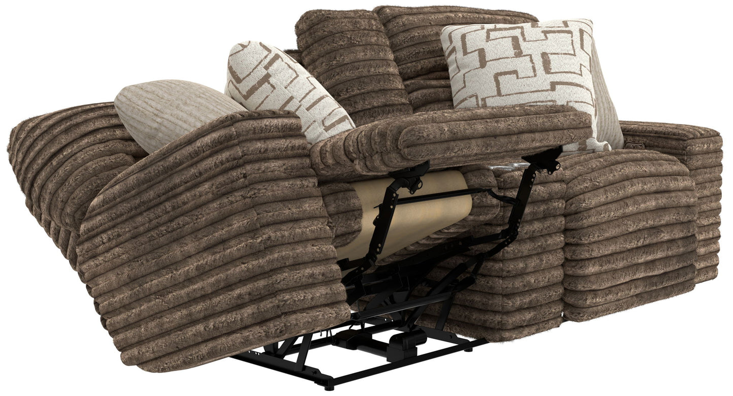 Lynx - Power Reclining Console Loveseat With Zero Gravity - Hornell Furniture Outlet