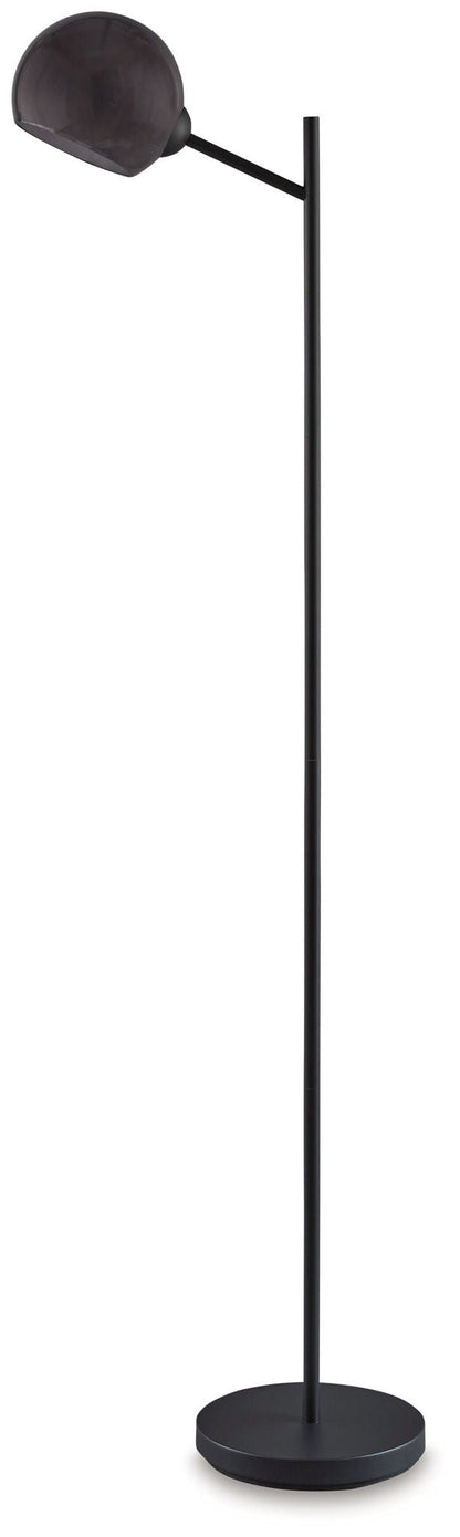 Abanson - Black - Metal Floor Lamp - Hornell Furniture Outlet