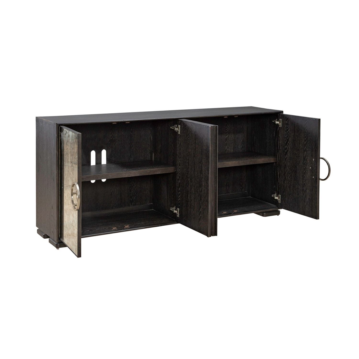 Barlowe - 4 Door Accent Cabinet - Brown - Hornell Furniture Outlet