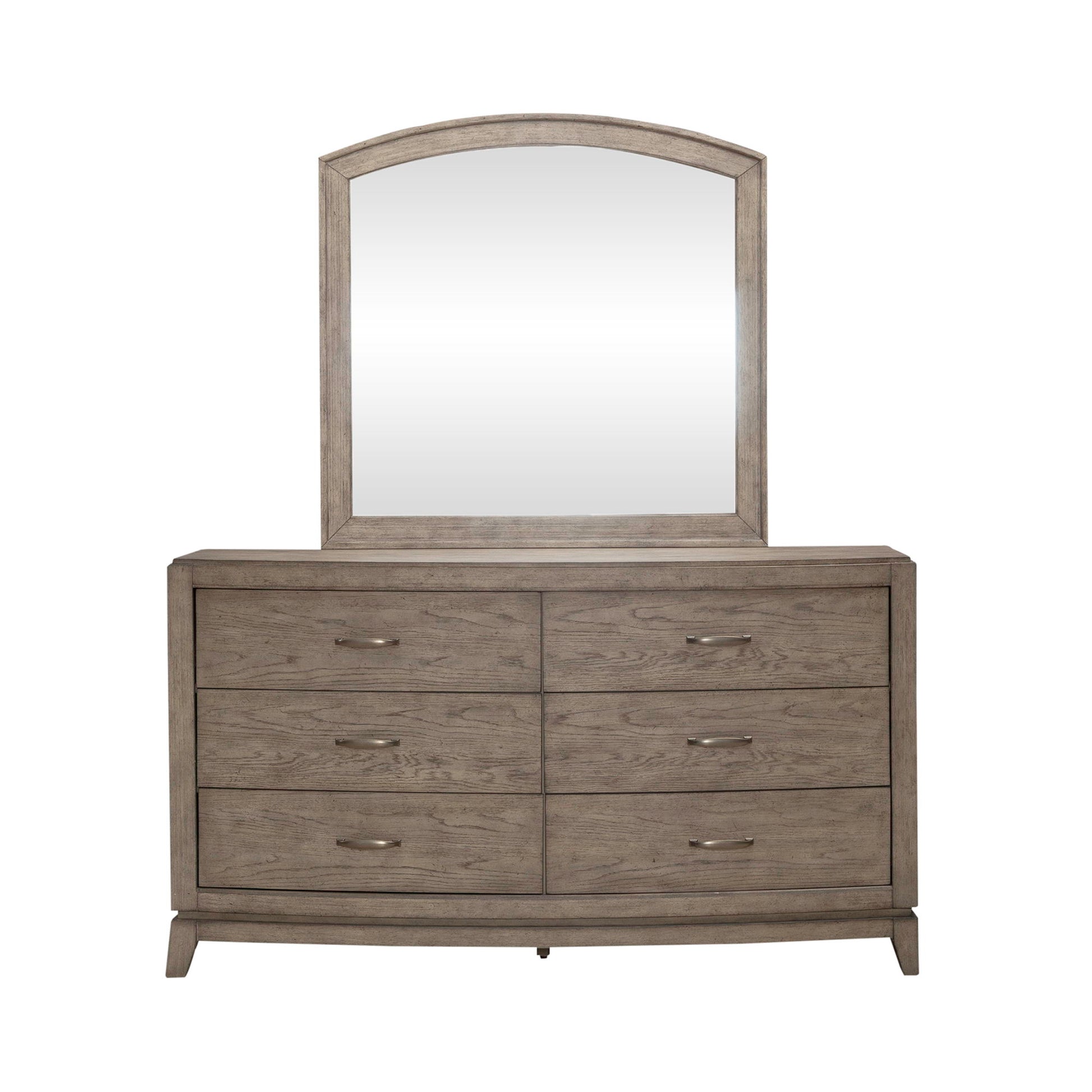 Avalon - Dresser & Mirror - Burnished Beige - Hornell Furniture Outlet