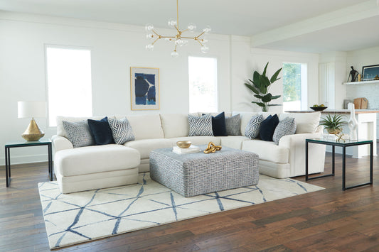 Polaris - Sectional With Comfort Coil Seating, 9 Included Accent Pillows And Included Cocktail Ottoman - Hornell Furniture Outlet