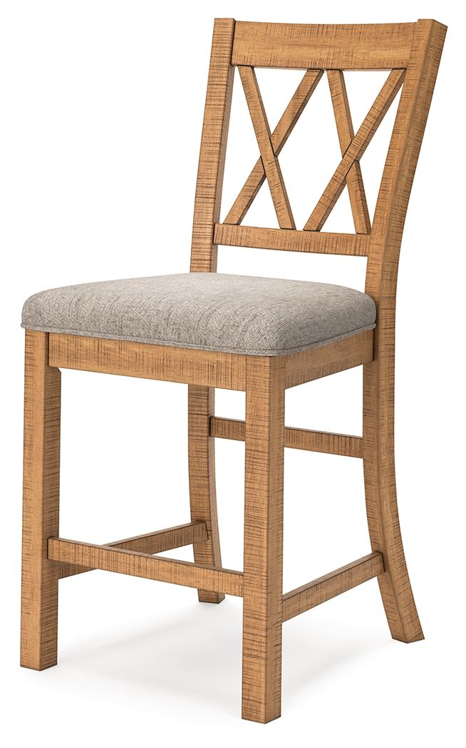 Havonplane - Brown - Upholstered Barstool (Set of 2) - Hornell Furniture Outlet