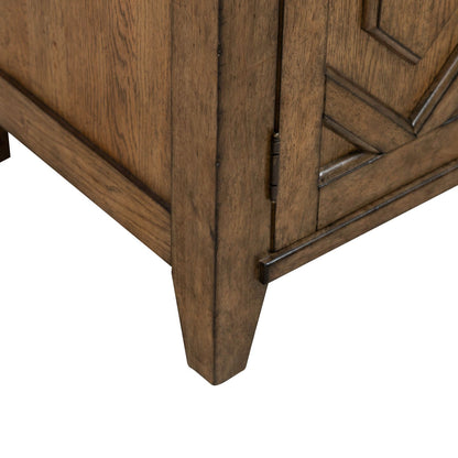 Carolina Park - 2 Door Bedside Chest With Charging Station - Brown - Hornell Furniture Outlet