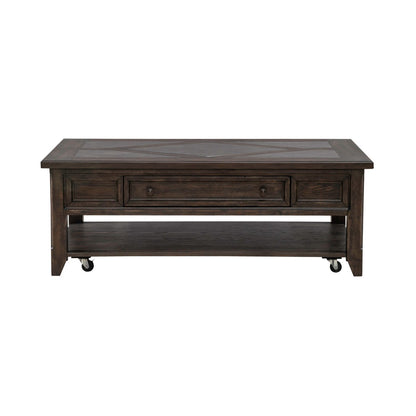 Paradise Valley - Rectangular Cocktail Table - Dark Brown - Hornell Furniture Outlet