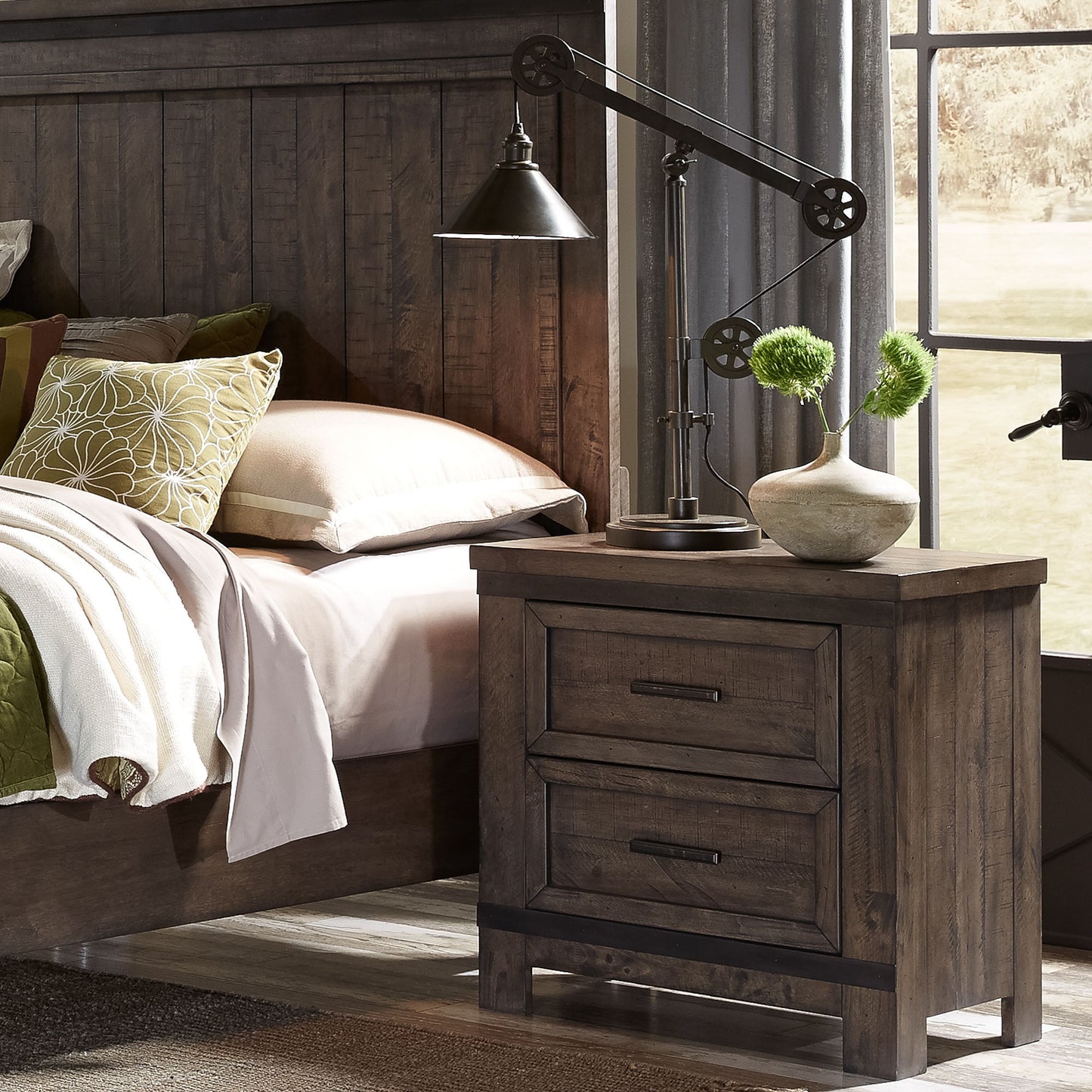 Thornwood Hills - Nightstand - Dark Brown - Hornell Furniture Outlet