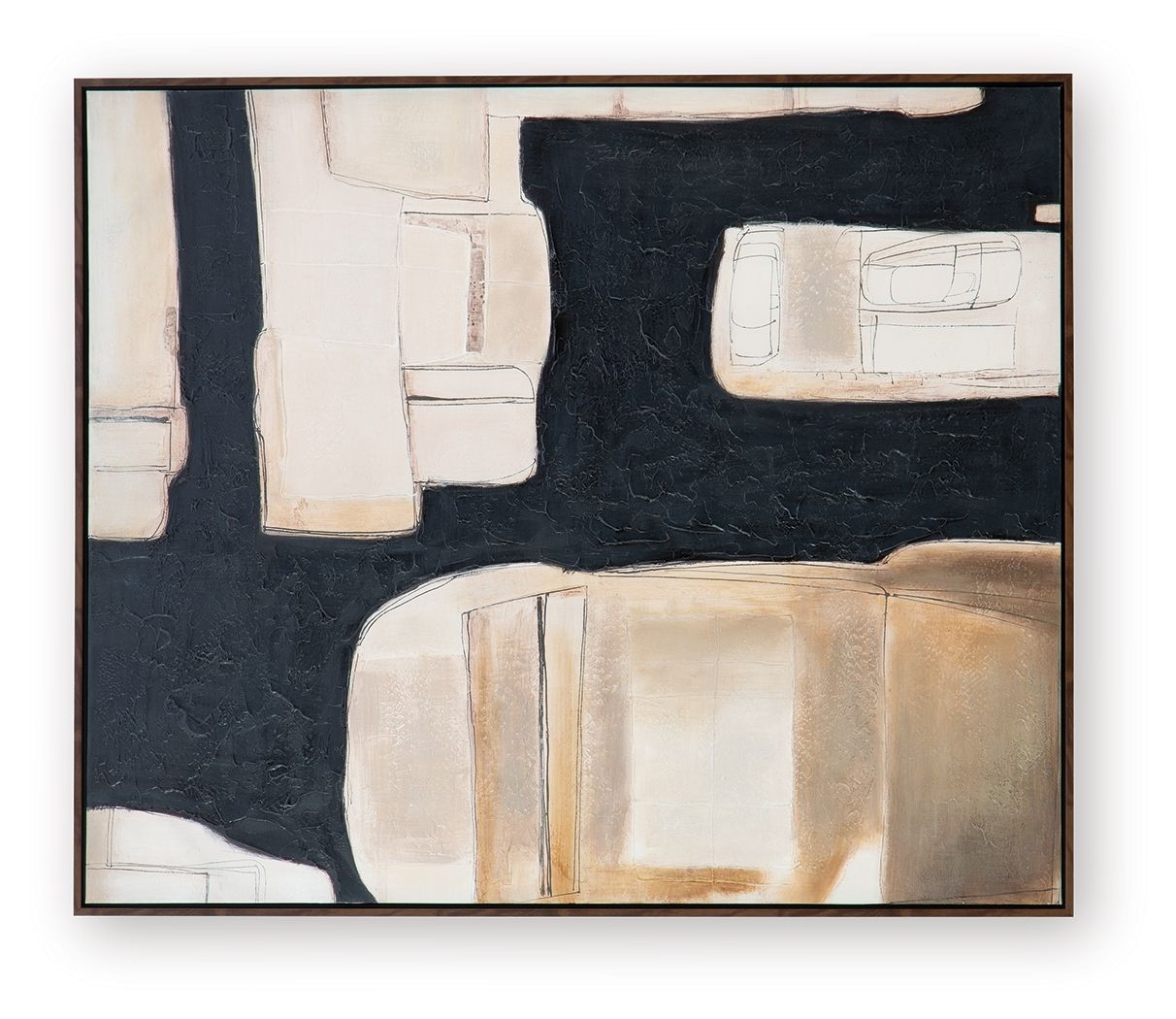Feyville - Wall Art - Black / Brown / Cream - Hornell Furniture Outlet