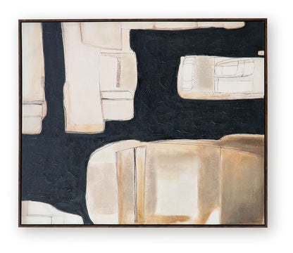 Feyville - Wall Art - Black / Brown / Cream - Hornell Furniture Outlet