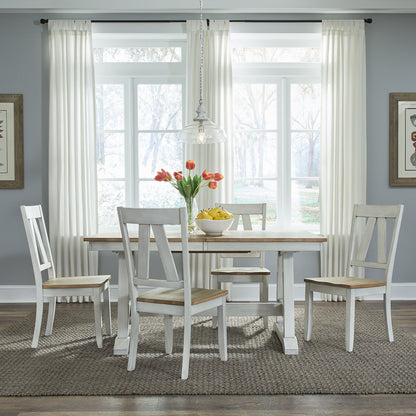 Lindsey Farm - Trestle Table Set - Hornell Furniture Outlet