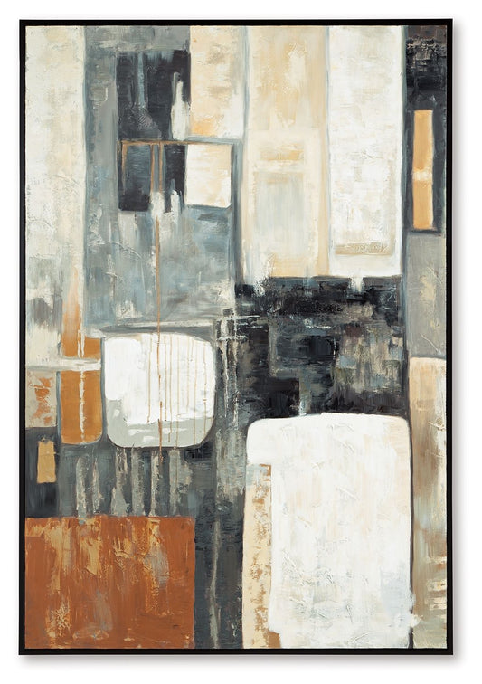Howford - Brown / Black / Gray - Wall Art - Hornell Furniture Outlet