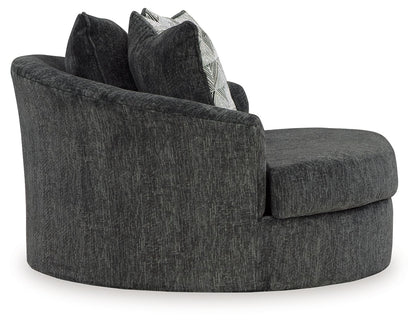 Biddeford - Shadow - Oversized Swivel Accent Chair - Hornell Furniture Outlet