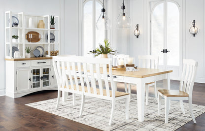 Ashbryn - White / Natural - Dining Room Server - Hornell Furniture Outlet