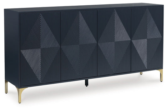 Loirwick - Dark Blue - Accent Cabinet - Hornell Furniture Outlet