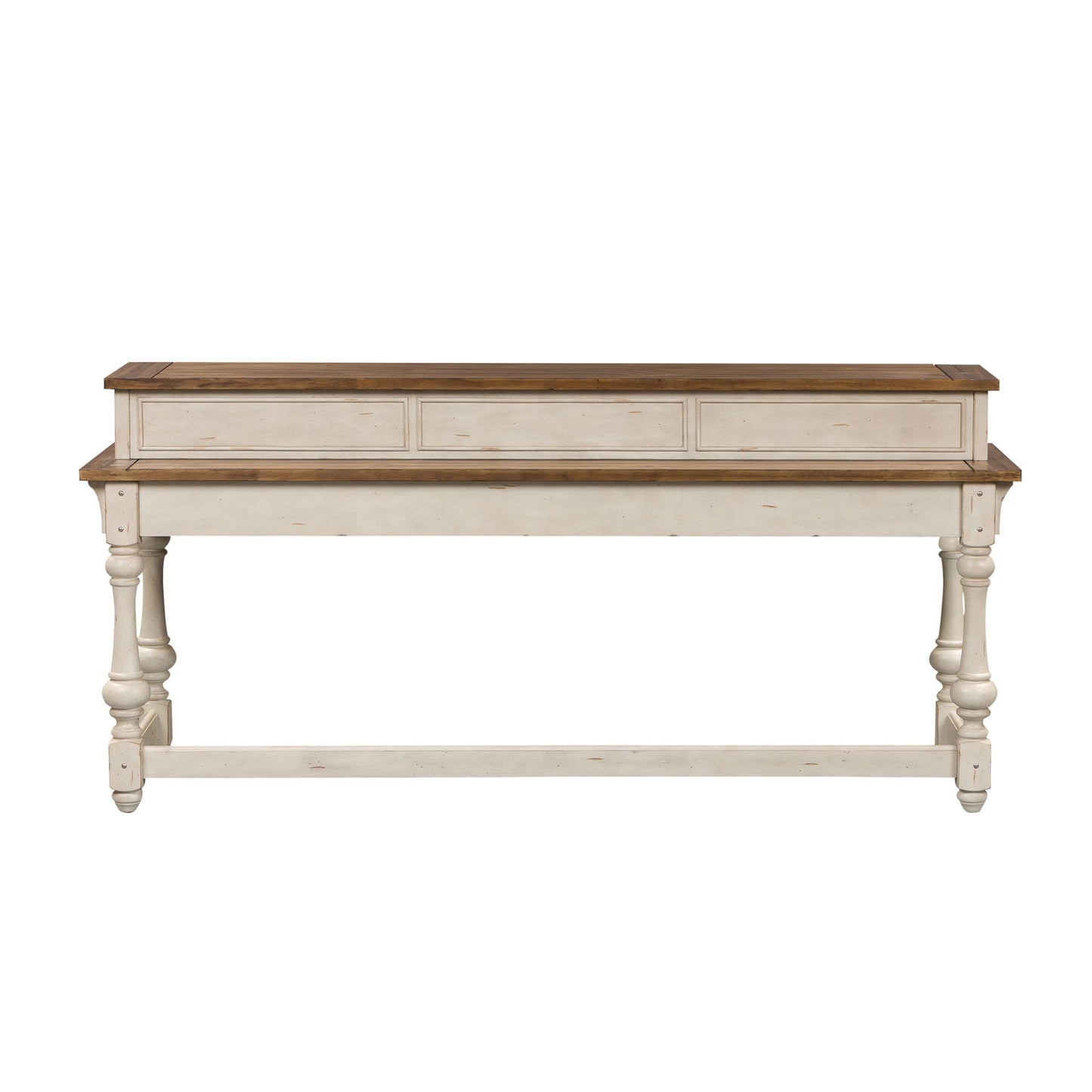 Morgan Creek - 4 Piece Console Set (1 Console 3 Stools) - White - Hornell Furniture Outlet