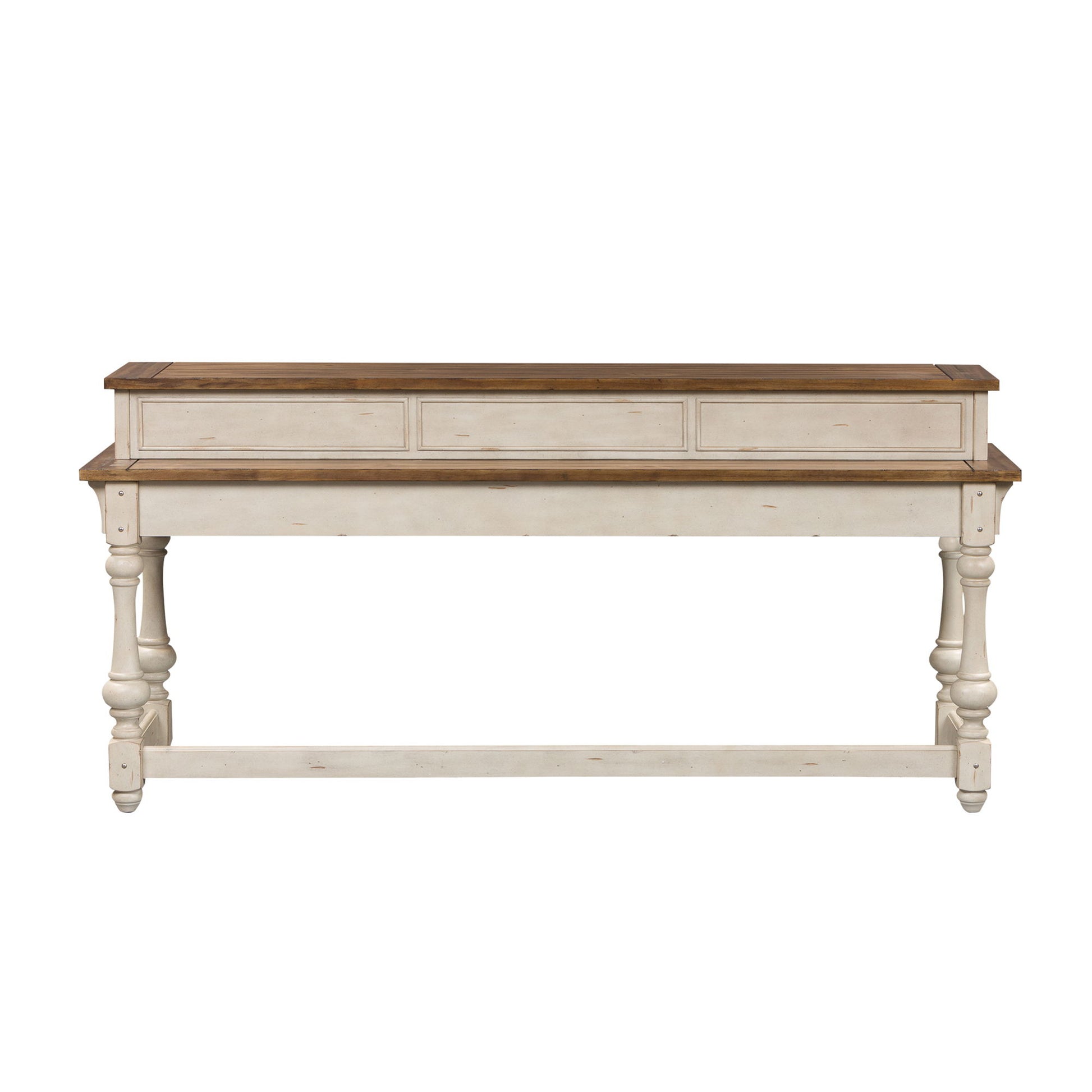 Morgan Creek - 4 Piece Console Set (1 Console 3 Stools) - White - Hornell Furniture Outlet