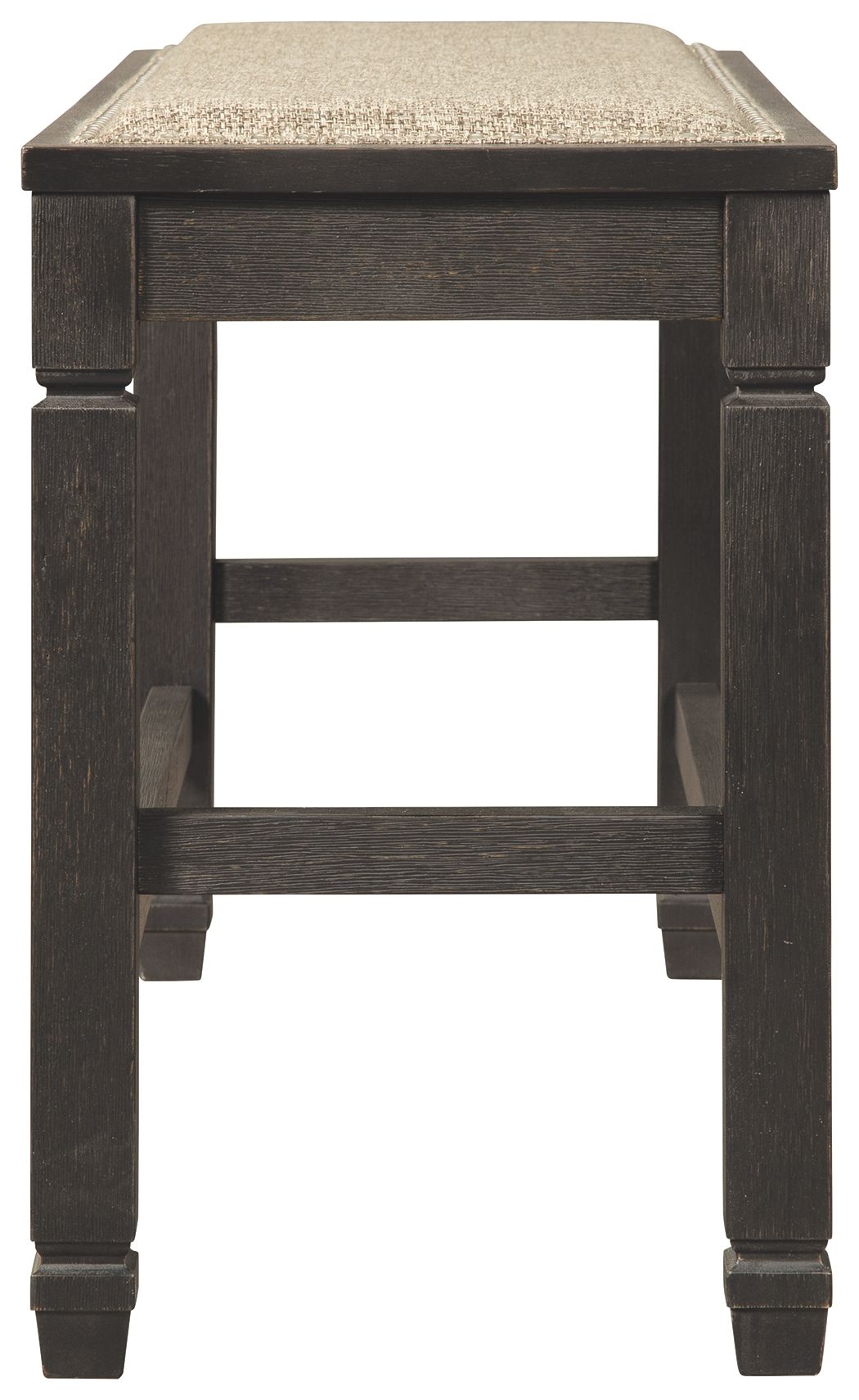 Tyler Creek - Antique Black - DBL Counter UPH Bench - Hornell Furniture Outlet