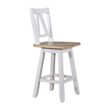 Lindsey Farm - Counter Height Swivel Chair (RTA) - Hornell Furniture Outlet