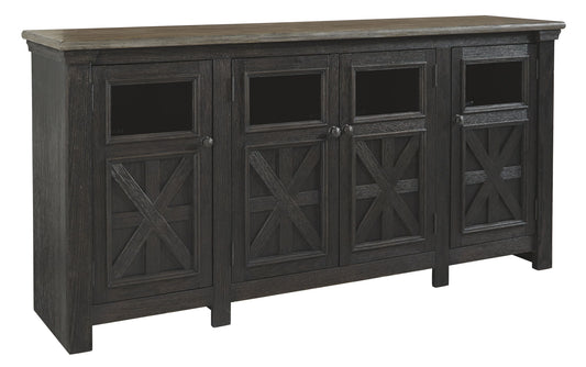 Tyler Creek - Black / Gray - Extra Large TV Stand - Hornell Furniture Outlet