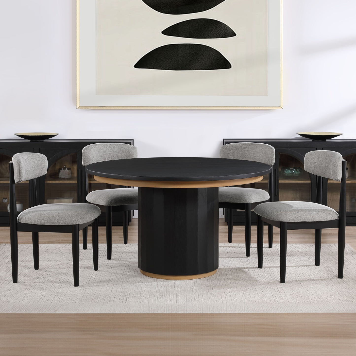 Magnolia - Cathedral Doored Server - Black - Hornell Furniture Outlet