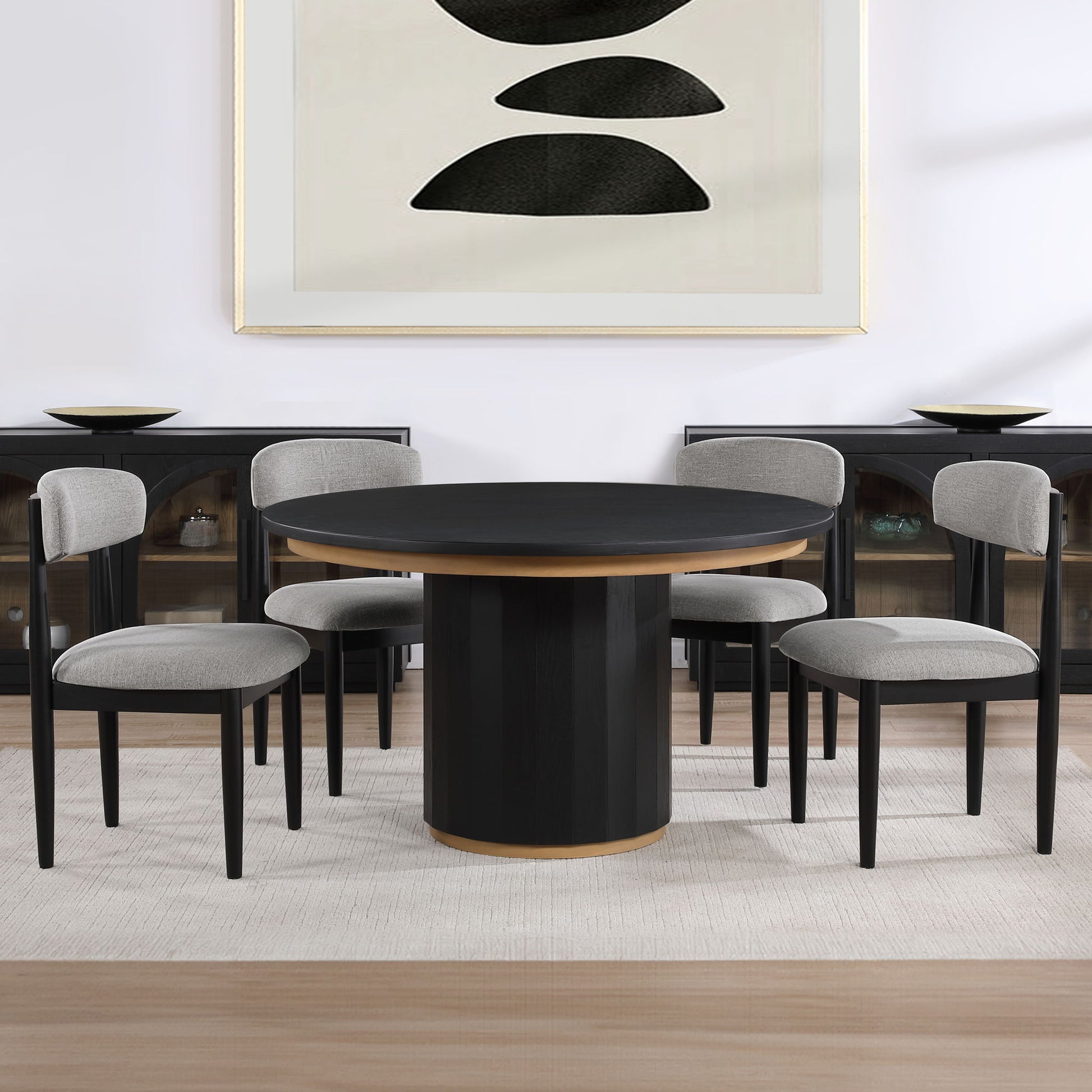 Magnolia - Cathedral Doored Server - Black - Hornell Furniture Outlet