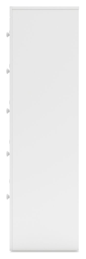 Mollviney - White - Five Drawer Chest - Hornell Furniture Outlet