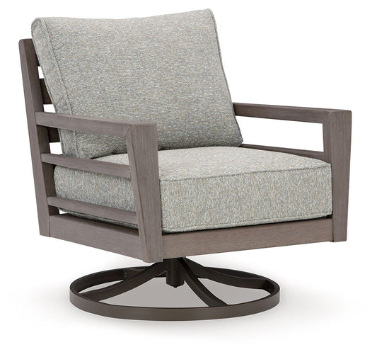 Hillside Barn - Gray / Brown - Swivel Lounge W/ Cushion - Hornell Furniture Outlet