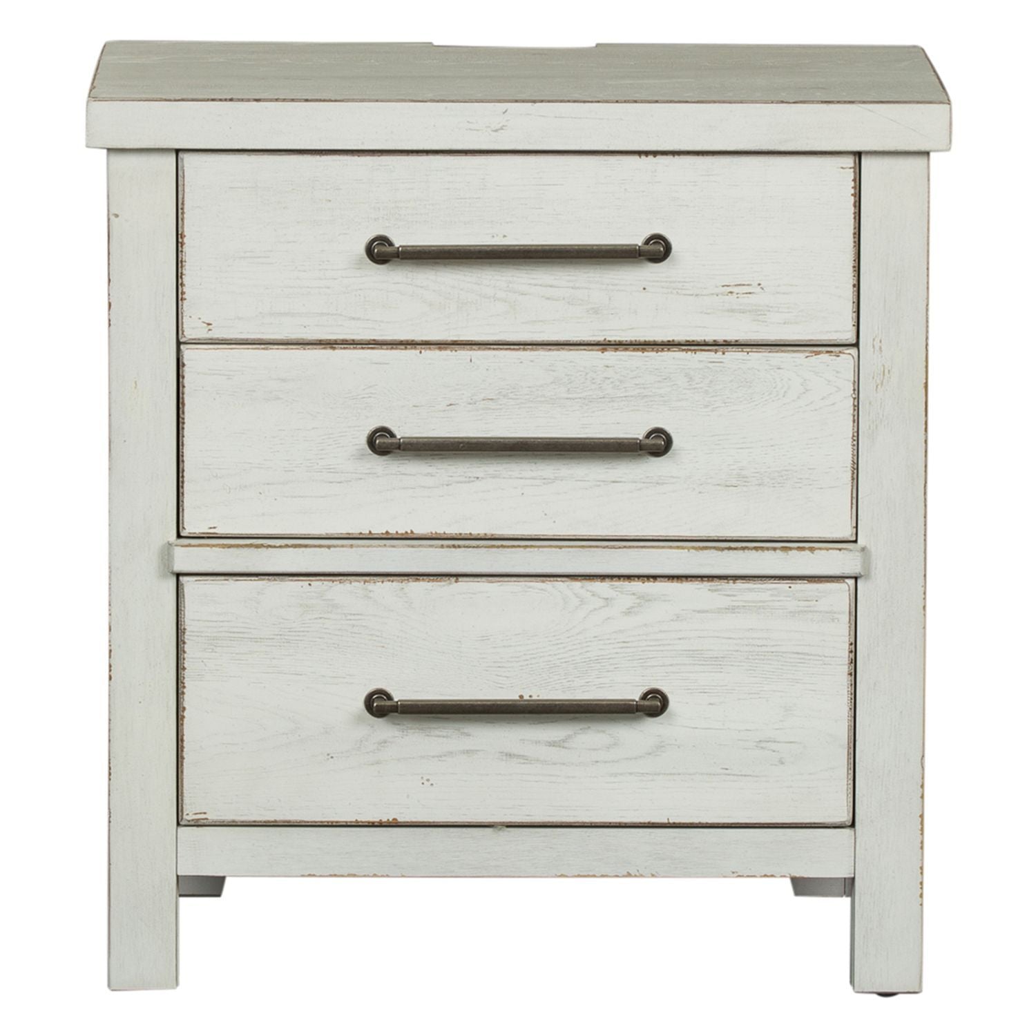 Modern Farmhouse - 3 Drawer Night Stand - Hornell Furniture Outlet