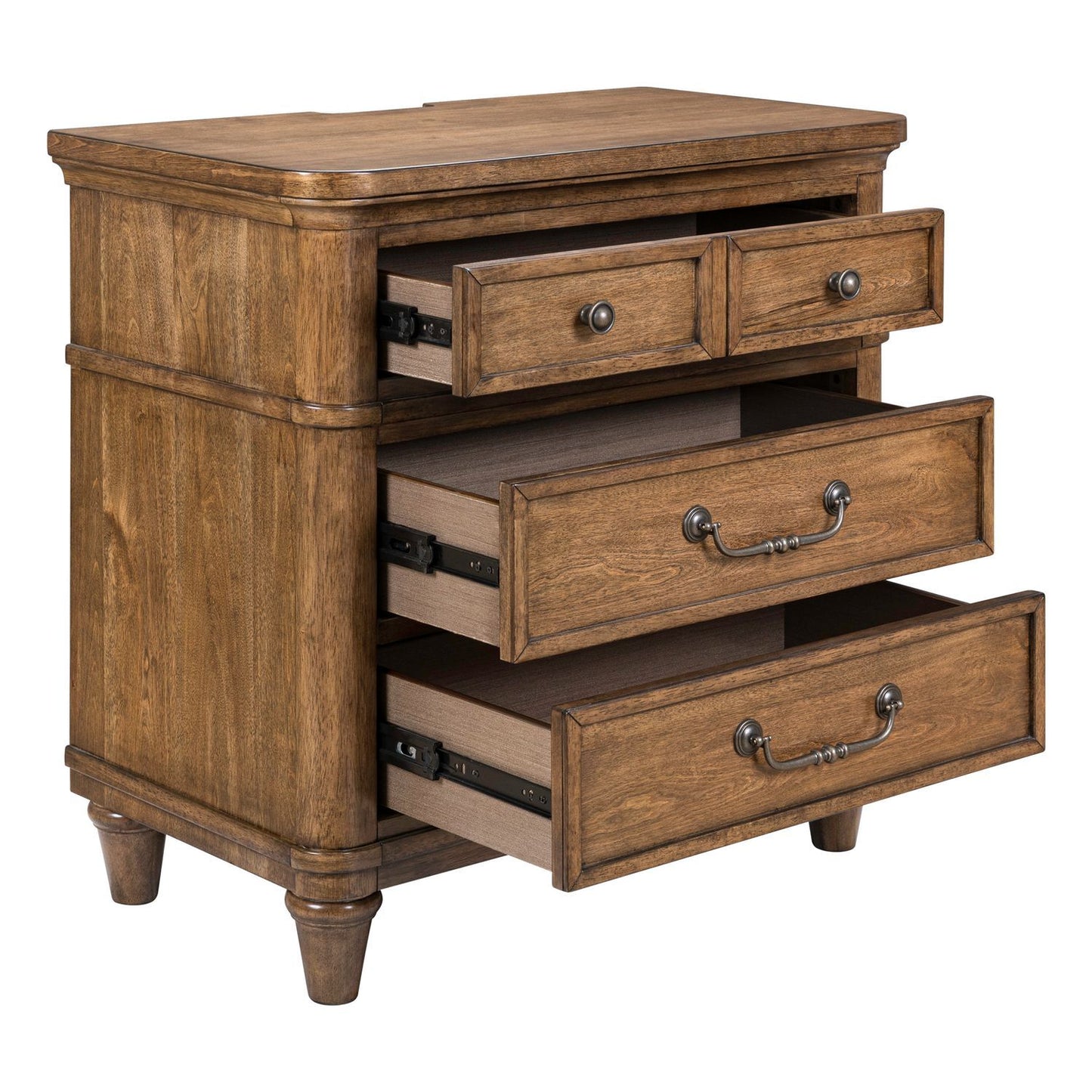 Harrison Heights - Nightstand With Charging Station - Sienna - Hornell Furniture Outlet