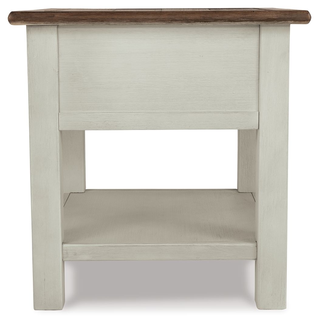 Bolanburg - White / Brown / Beige - Rectangular End Table - Hornell Furniture Outlet