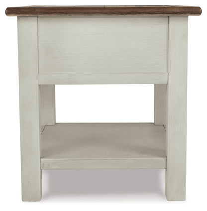 Bolanburg - White / Brown / Beige - Rectangular End Table - Hornell Furniture Outlet