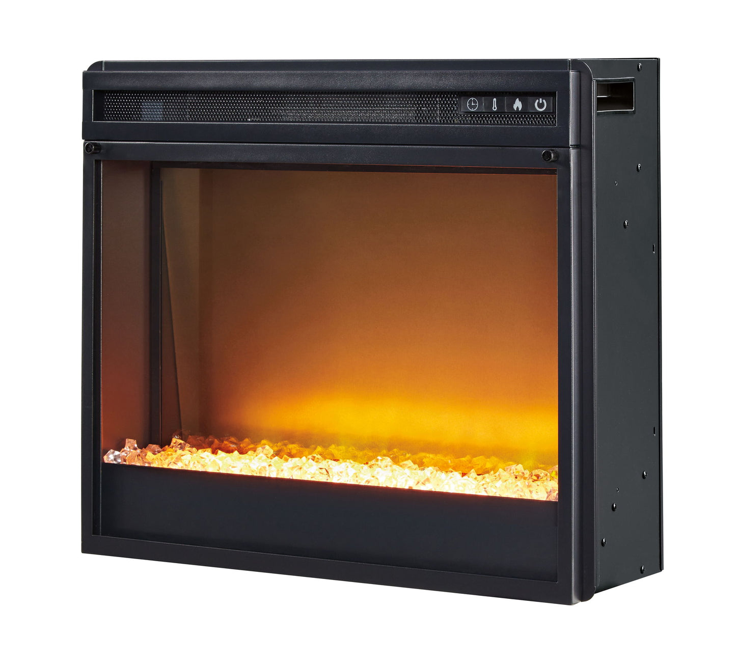 Entertainment Accessories - Black - Fireplace Insert Glass/Stone - Hornell Furniture Outlet