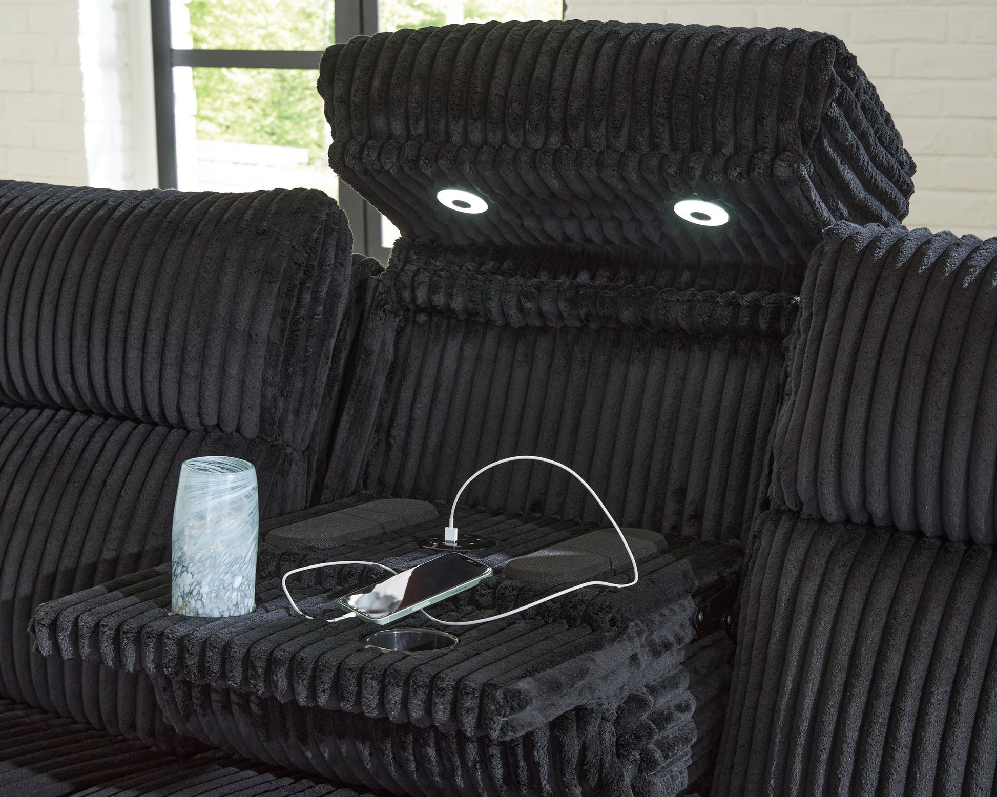 Forest Lake - Power Reclining Sofa With Adj Headrest - Hornell Furniture Outlet