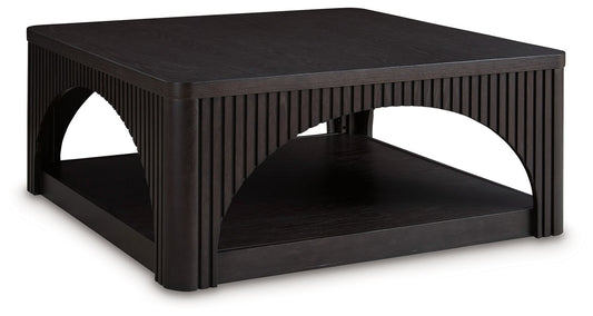 Yellink - Black - Square Cocktail Table - Hornell Furniture Outlet