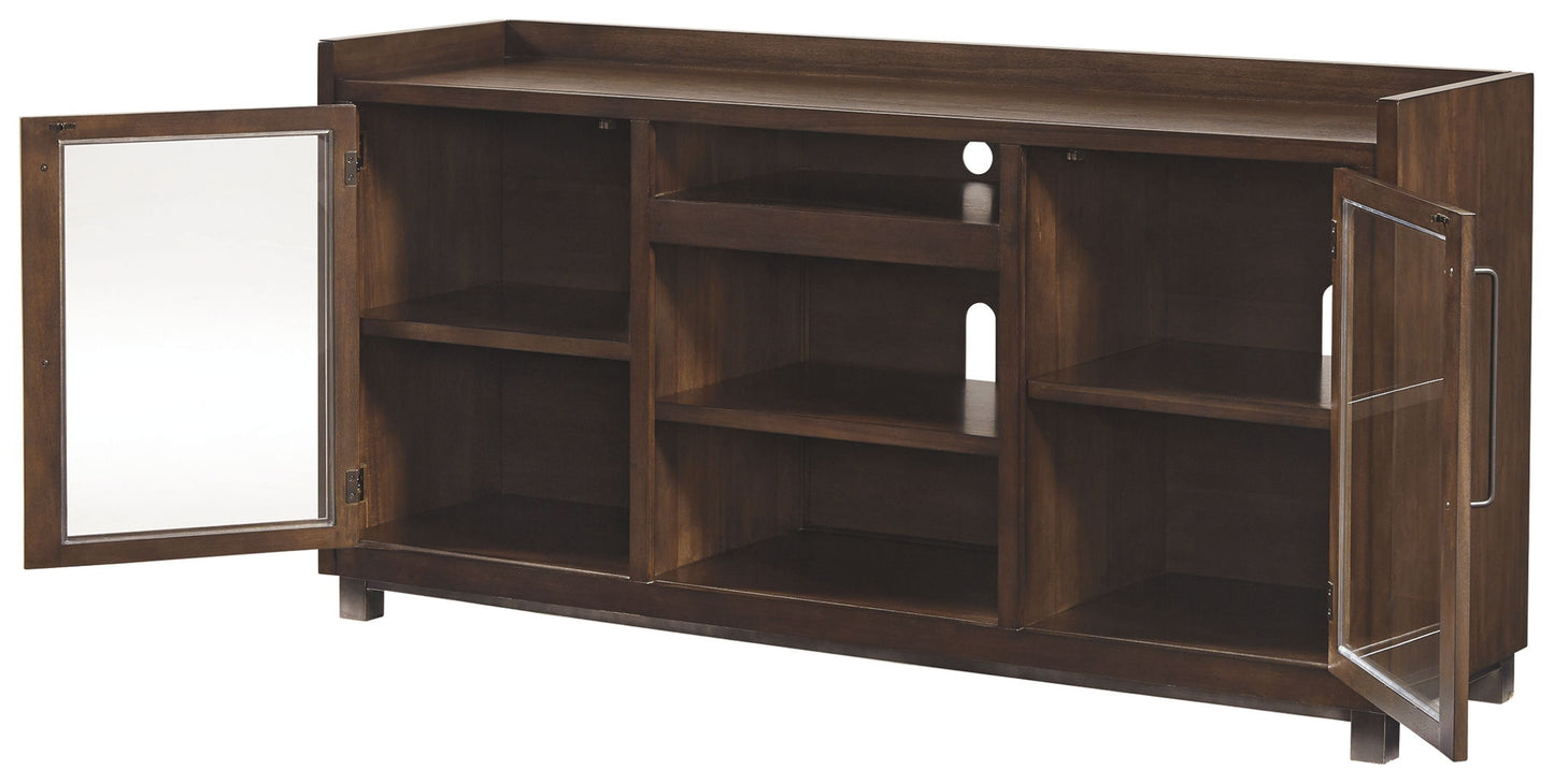 Starmore - Brown - XL TV Stand w/Fireplace Option - Hornell Furniture Outlet