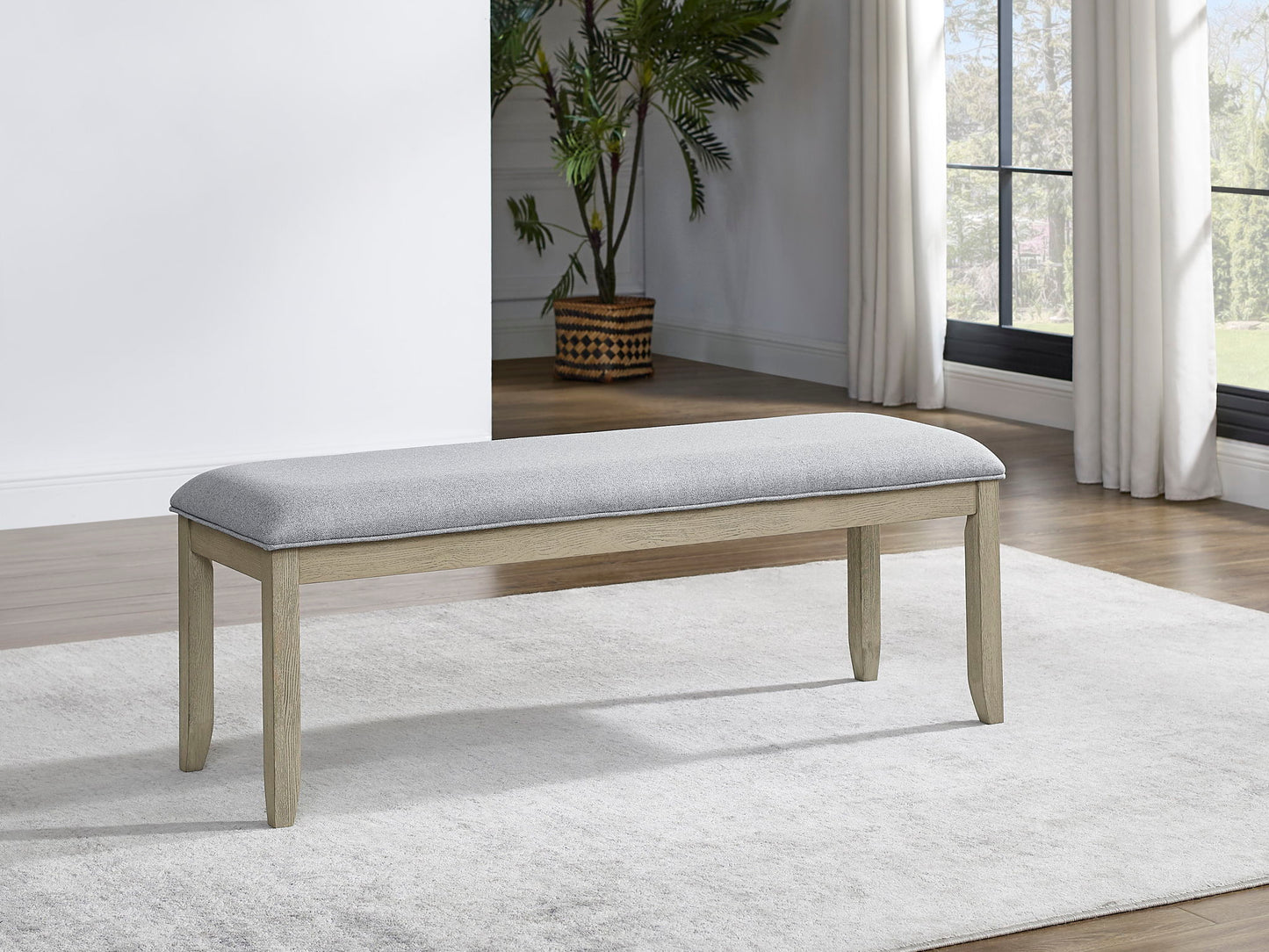 Carena - Upholstered Top Bench - Brown - Hornell Furniture Outlet